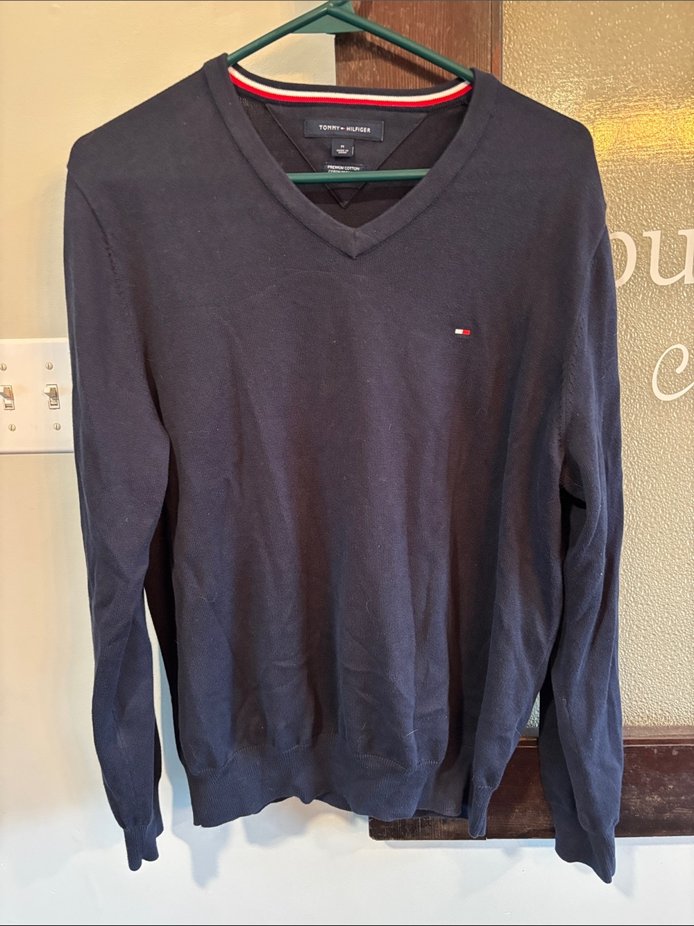 Tommy Hilfiger Men's Dark Navy V-Neck Sweater